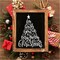 12 Pcs Christmas Tree Stencils for Painting(Holiday)6"L x 5"W